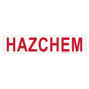 "HAZCHEM", Non-reflective, METAL, (600mm x 125mm)
