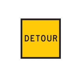 Traffic Management Sign Detour Symbol