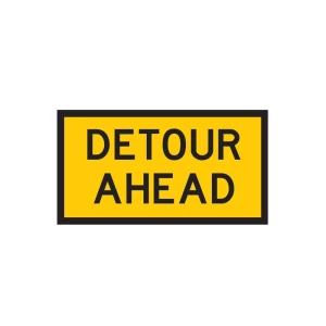 Traffic Management Sign Detour Ahead Symbol