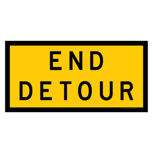 MMBS - End Detour, CORFLUTE, (1200mm x 600mm)