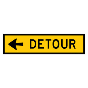 MMBS - Detour Arrow Left, CORFLUTE, (1200mm x 300mm)