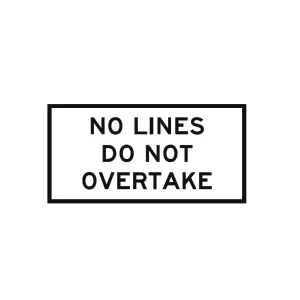Traffic Management Sign No Lines Do Not Overtake Symbol