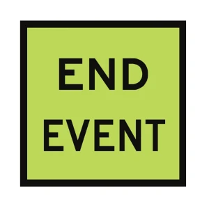 Traffic Management Sign End Event Symbol