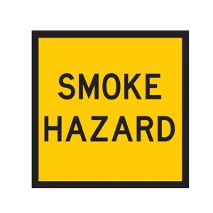 Traffic Management Sign Smoke Hazard Symbol