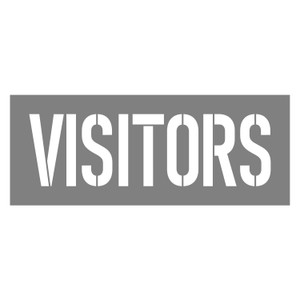 STENCIL "VISITORS", 300mm High, 3mm, POLY, (1170mm x 460mm)