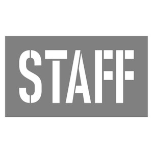 STENCIL "STAFF", 300mm High, 3mm, POLY, (810mm x 460mm)