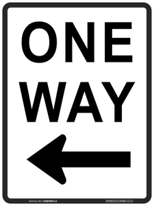 Traffic Signs One Way Sign