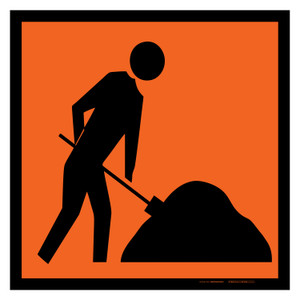 MMBS - Workers Ahead, CORFLUTE, (600mm x 600mm)