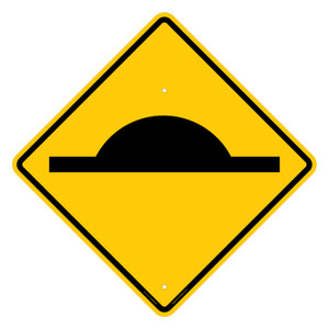 "SPEED HUMP SYMBOL" (Diamond Shape), CL1 Reflective, ALUMINIUM, (600mm x 600mm)