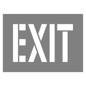 STENCIL "EXIT" 300mm High, 2mm, POLY, (640mm x 460mm)