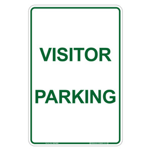 "VISITOR PARKING", Non-reflective, METAL, (300mm x 450mm)