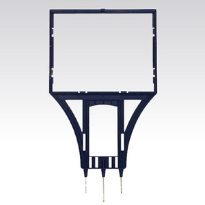 Signholder Frame - 3 spike, Heavy Duty Plastic Blue