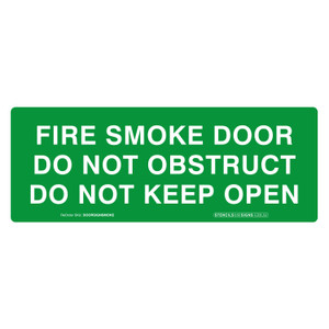 "FIRE SMOKE DOOR", POLY, (320mm x 120mm)