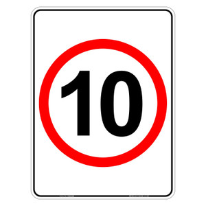 10km Speed Limit Sign