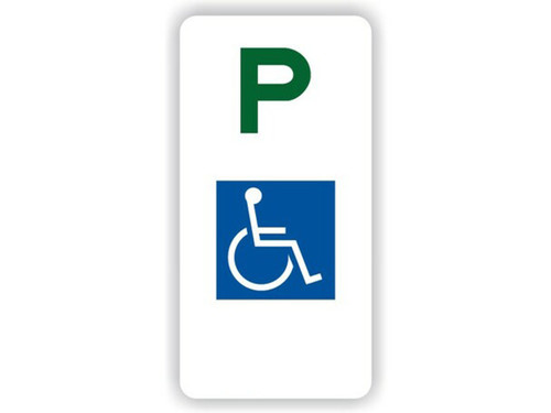 Disabled Parking 225mm x 450mm - Aluminium (Non Reflective)