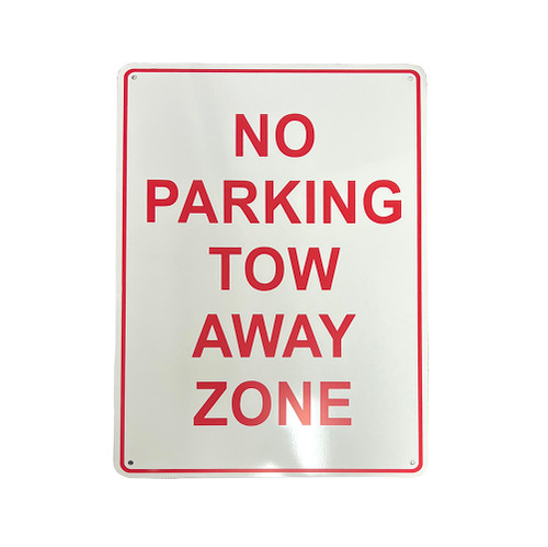 No Parking Tow Away Zone - Metal - (300mm x 450mm)