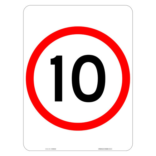 "10KM", CL1 Reflective, ALUMINIUM, (450mm x 600mm)