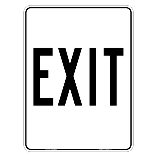"EXIT", Non-reflective, METAL, (450mm x 600mm)