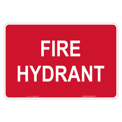 "FIRE HYDRANT", Non-reflective, METAL, (450mm x 300mm)