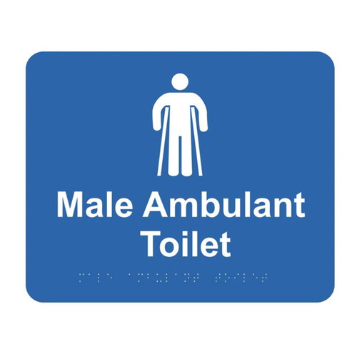 Braille Sign - Male Ambulant Toilet, (240mm x 195mm)