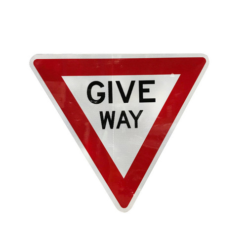 "GIVE WAY" (Triangle Shape), CL1 Reflective, ALUMINIUM, (750mm x 750mm)