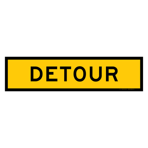 MMBS - Detour No Arrow, CORFLUTE, (1200mm x 300mm)