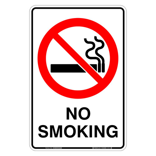 "NO SMOKING", Non-reflective, METAL, (300mm x 450mm)