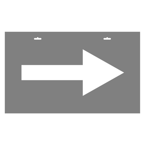 STENCIL Directional Arrow Symbol, 2mm, POLY, (580mm x 350mm)