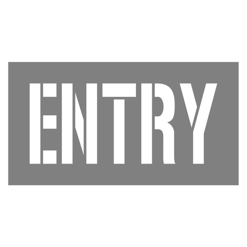 STENCIL "ENTRY" 300mm High, 3mm, POLY, (860mm x 460mm)