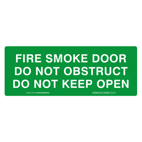 "FIRE SMOKE DOOR", POLY, (320mm x 120mm)