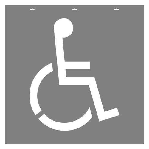 STENCIL Disabled Parking Symbol, Pictogram 800mm High, 2mm, POLY, (1000mm x 1000mm)