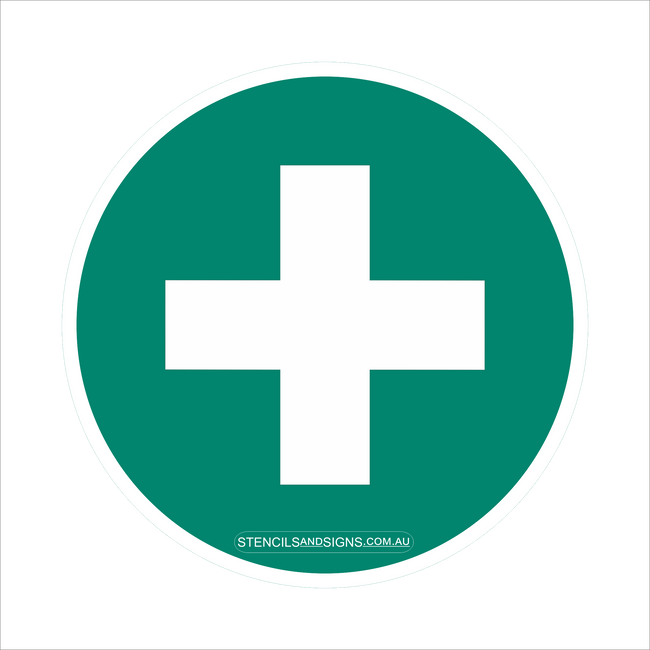 Emergency Signs First Aid Circular Shape