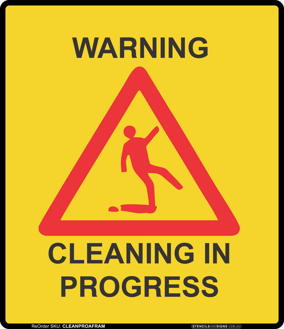 Safety Signs Warning Cleaning In Progress