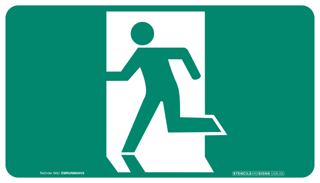 Emergency Sign EXIT RUNNING MAN