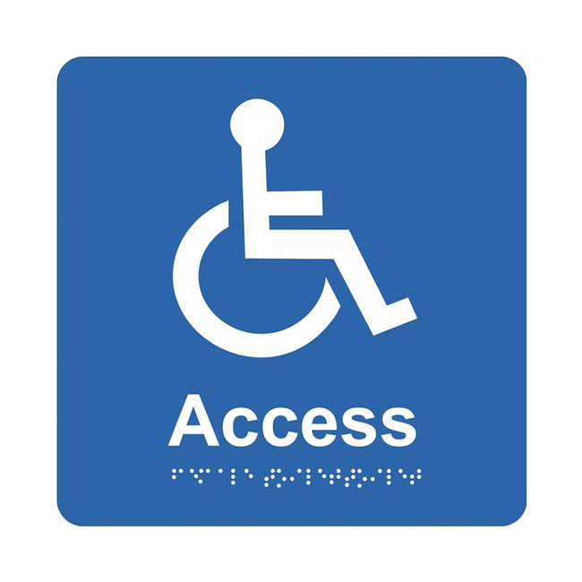 Braille sign - Accessible, (180mm x 180mm)
