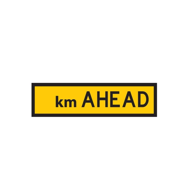 Traffic Management Sign km Ahead Symbol