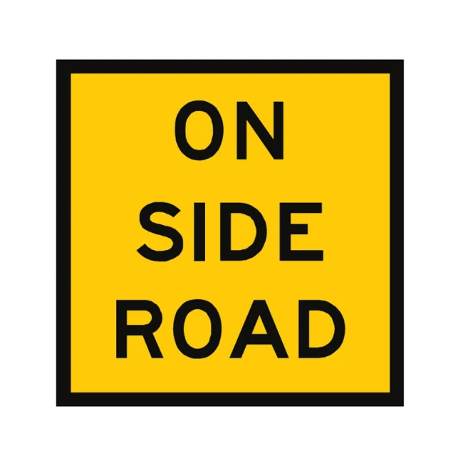 Traffic Management Sign On Side Road Symbol