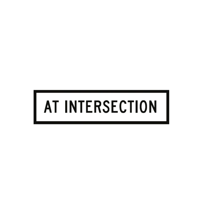 Traffic Management Sign At Intersection Symbol
