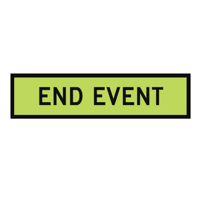 Traffic Management Sign End Event Symbol
