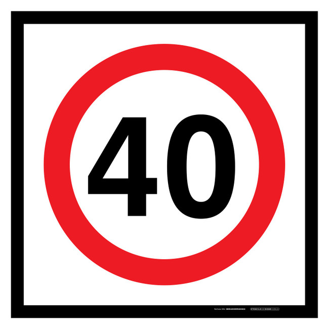 MMBS - Speed Restriction 40 KM, CORFLUTE, (600mm x 600mm)