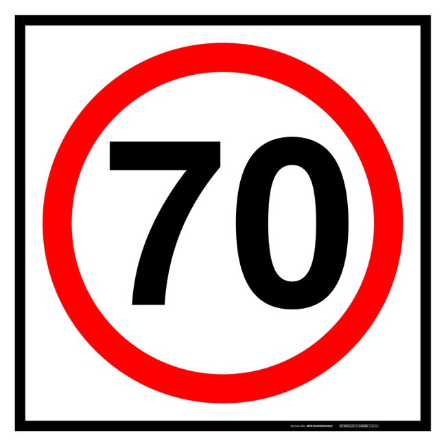 MMBS - Speed Restriction 70 KM, CORFLUTE, (600mm x 600mm)