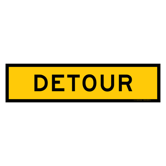 MMBS - Detour No Arrow, CORFLUTE, (1200mm x 300mm)