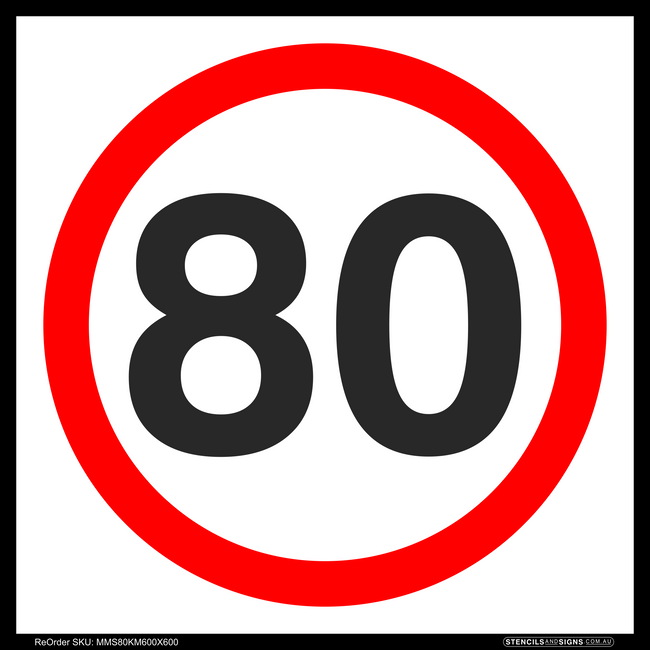 Traffic Management Signs 80 speed limit sign