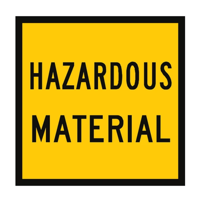 Traffic Management Sign Hazardous Material Symbol