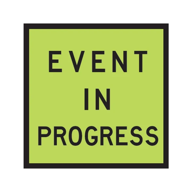 Traffic Management Sign Event In Progress Symbol