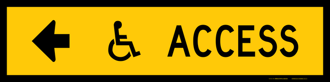 Traffic Management Signs CORFLUTE Accessible Path Left