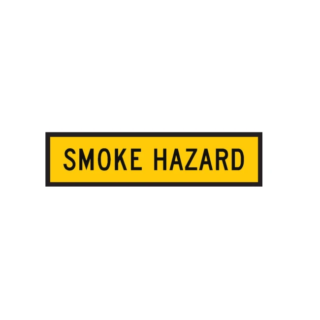 Traffic Management Sign Smoke Hazard Symbol