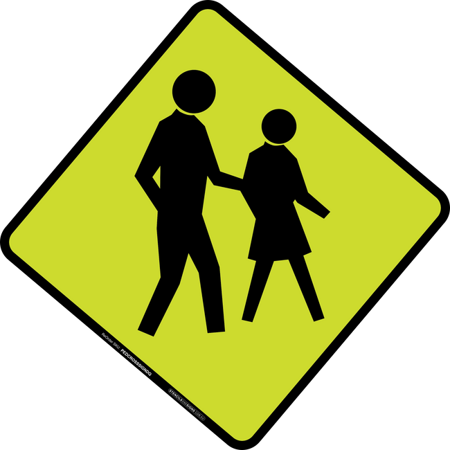 Safety Signs Pedestrian Crossing Symbol
