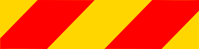 Safety Signs Yellow and Red Strip