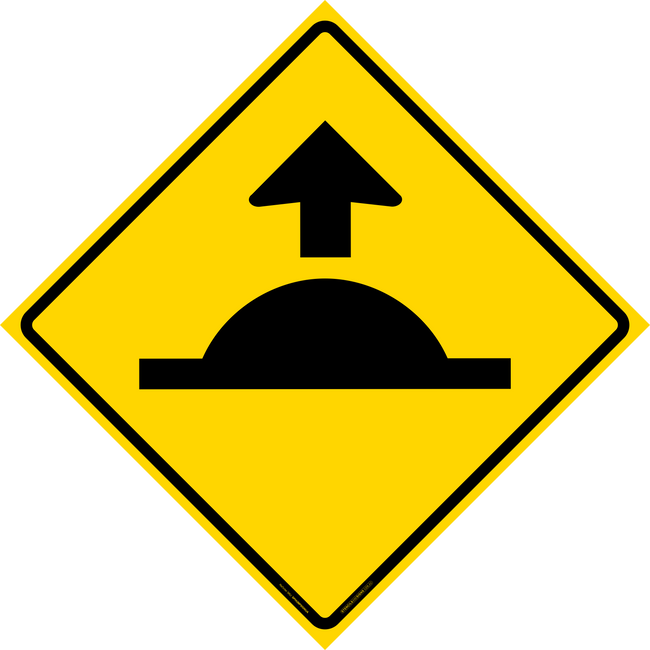 Traffic Signs Hump Sign